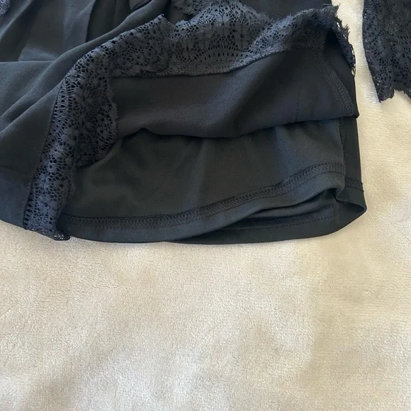 Cotton Candy Black Lace Romper with bell sleeve. Size Small.  007 - Picture 4 of 11